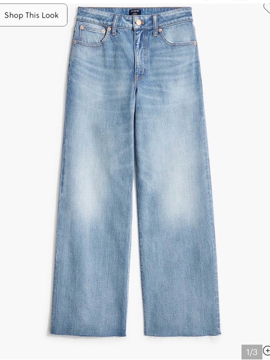 J. Crew Factory Denim - J. Crew Light Wash Wide-Leg Cropped Women's Jeans